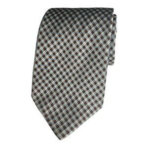 Bettini - silk Classic Checkered Tie in Brown and White